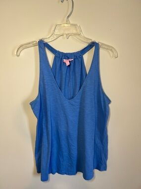 Lilly Pulitzer Periwinkle Blue Racerback Women's Tank Top Size Large